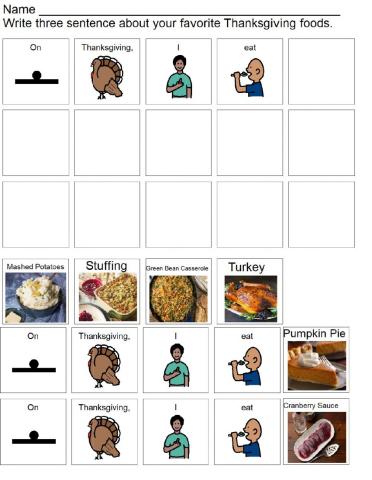 On Thanksgiving I eat