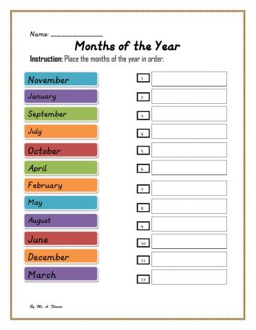 Months of the Year