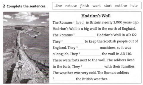 Regular verbs in the past