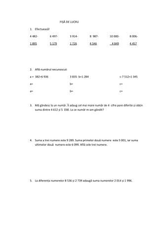 Adunarea si scaderea nr 0-10 000