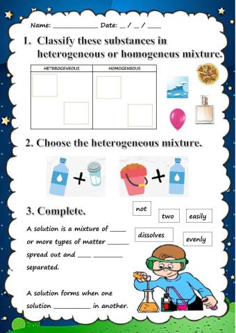 Mixtures and solutions