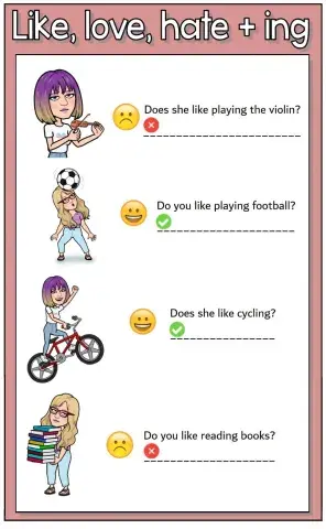 Likes and Dislikes (questions)