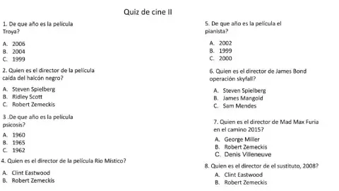 Quiz de cine