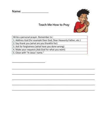 Honoring God: Teach Me How to Pray