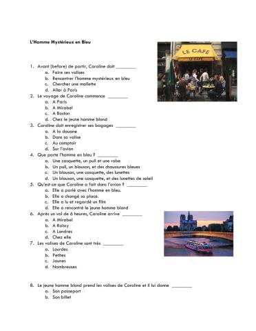 Homme Mysterieux en Bleu MC questions
