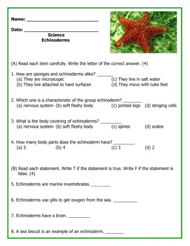 Echinoderms 2