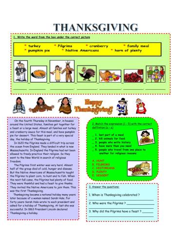 Thanksgiving Reading