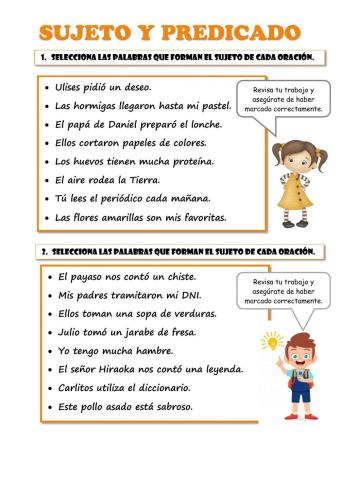 Sujeto y predicado