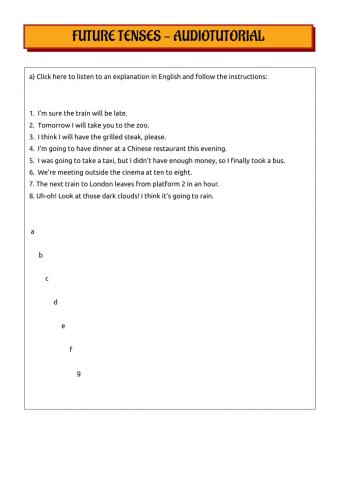 Future tenses - audiotutorial
