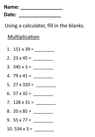 Multiplication and Division