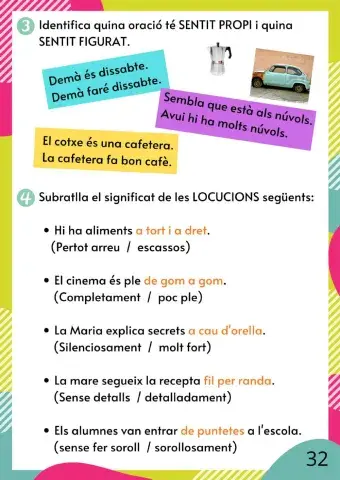 Sentit propi, sentit figurat i locucions