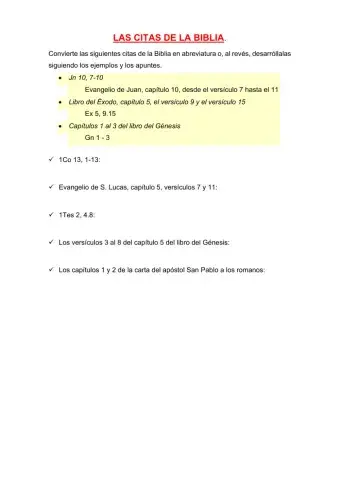 Las citas de la Biblia