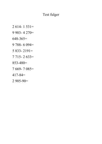 Test fulger  scadere 0-10 000 cu trecere peste ordinul zecilor