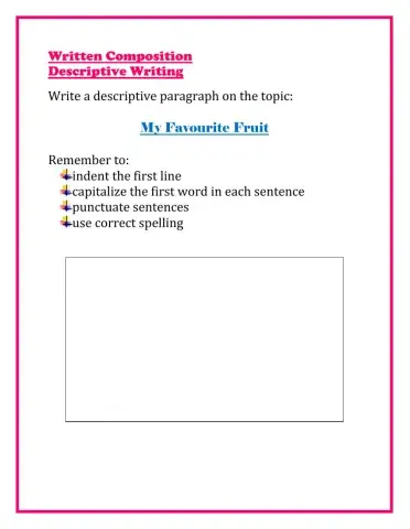 Descriptive Writing