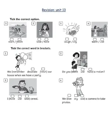 Family and Friends 3 - Unit 13 revision