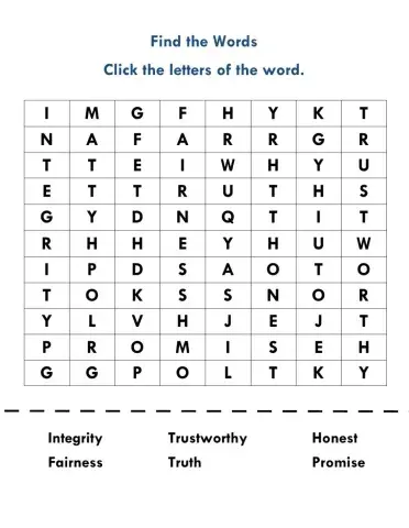 Honesty-Crossword
