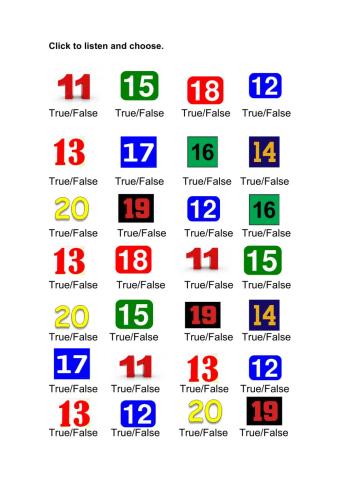 Listen and choose. Numbers(I) 3º