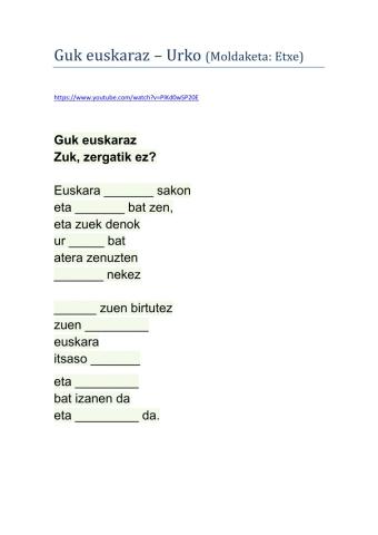 Guk euskaraz - Urko