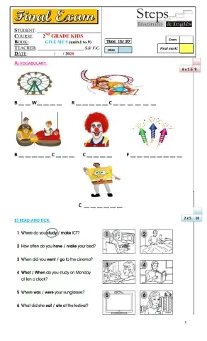 Give me five level 3 final exam