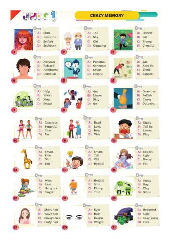 7.sınıf 1.ünite crazy memory set 1 test 1