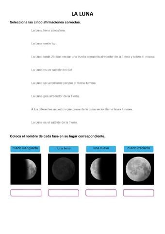 La Luna y sus fases