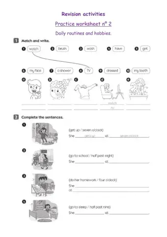 Routines and hobbies