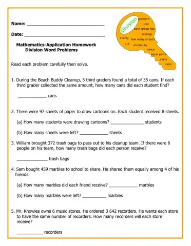 Application-Division Word Problems