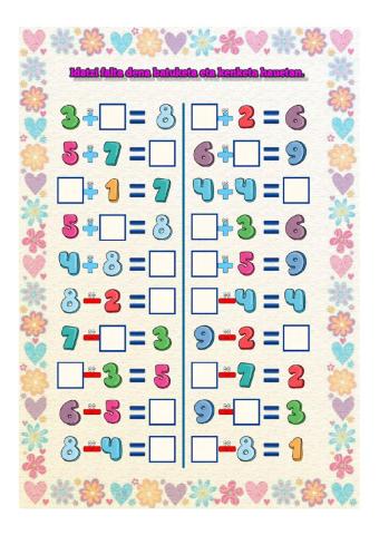 Batuketak eta kenketak