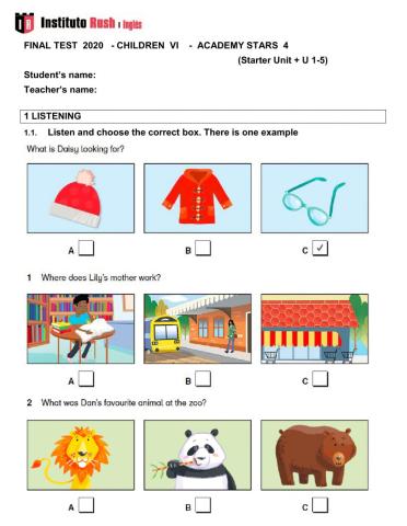 Children IV - Final Exam 2020