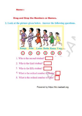 Numbers from 1 to 20 - 2nd class Mathematics