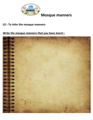 Mosque manners