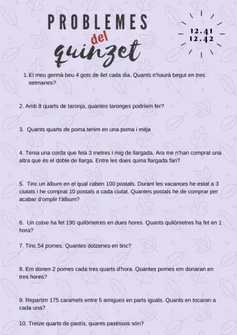 Problemes del quinzet 12.41 i 12.42