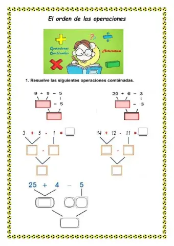 El orden de las operaciones