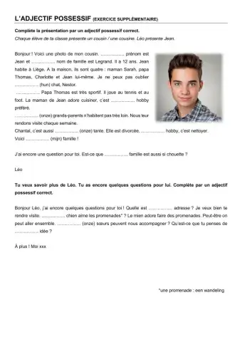 L'adjectif possessif