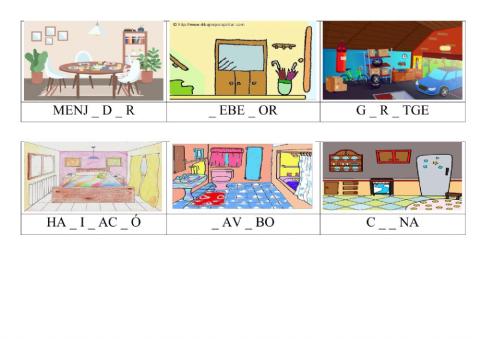 Parts de la casa - lletres