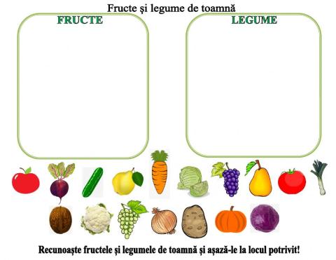 Fructe și legume de toamnă