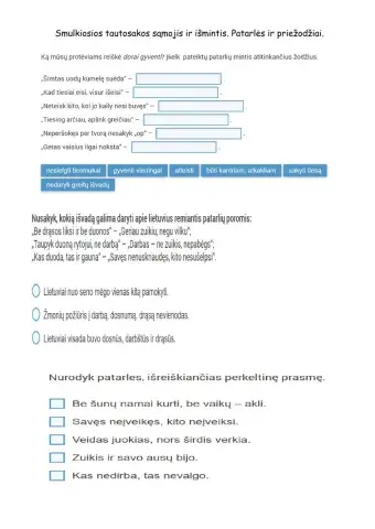 Smulkiosios tautosakos sąmojis ir išmintis