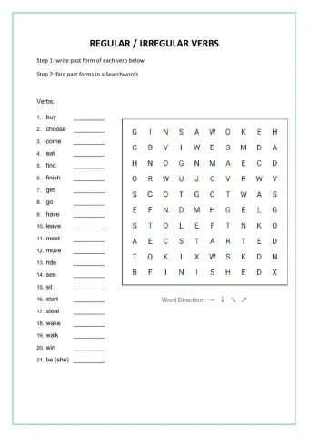 Regular-Irregular verbs