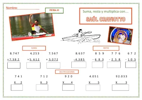 Suma y resta con saúl craviotto
