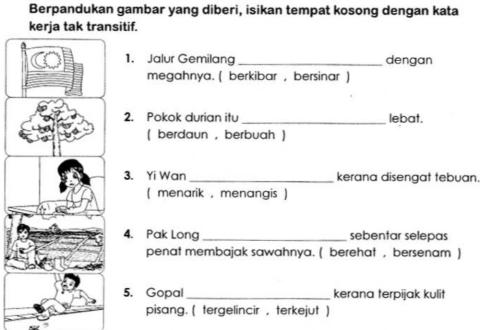 Kata kerja aktif tak transitif