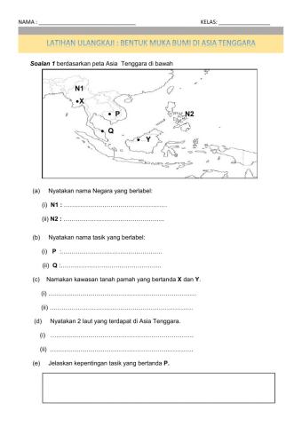 Bentuk Muka Bumi Di Asia Tenggara