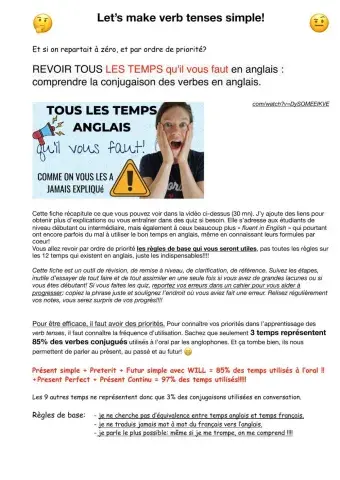 Let's make verb tenses simple