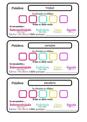 Acentuación y sílaba tónica