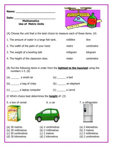 Mathematics-Metric Units