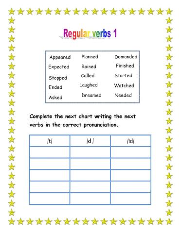 Regular verbs 1