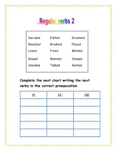 Regular verbs 2