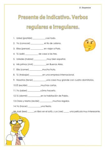 Presente de Indicativo