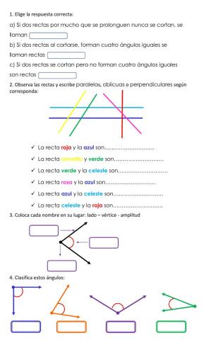 Rectas y ángulos