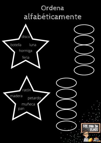 Ordena alfabéticamente