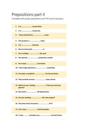 Prepositions part 2
